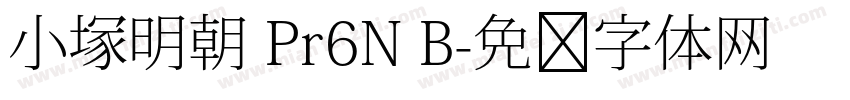 小塚明朝 Pr6N B字体转换